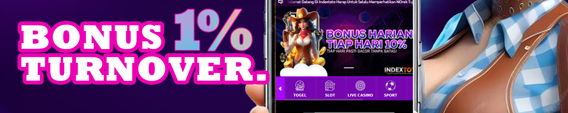 BONUS HARIAN TURNOVER & ROLLINGAN CASINO 1%